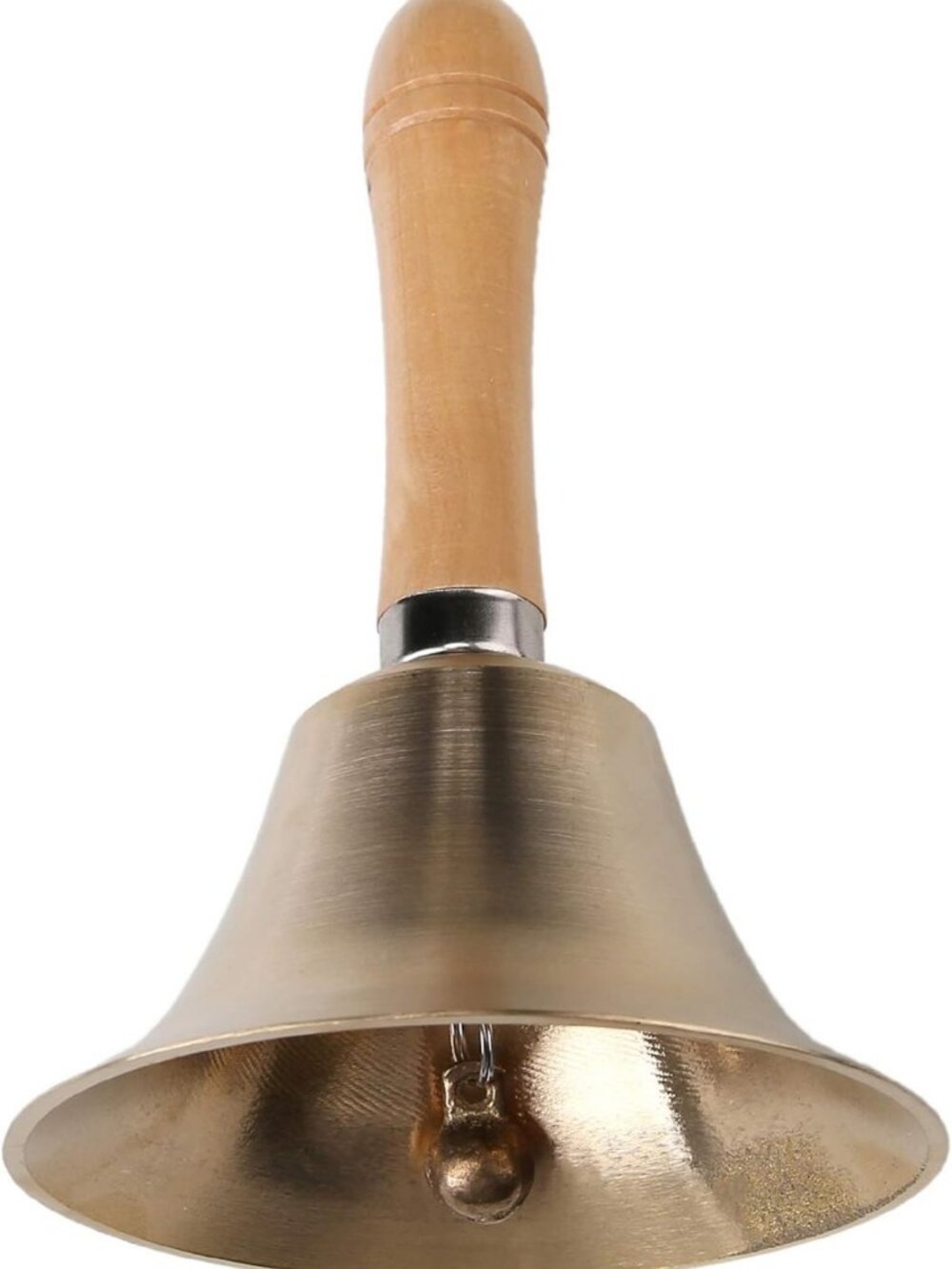 Vintage Solid Brass Hand Call Bell - Super Loud, Perfect for Home or Office Use